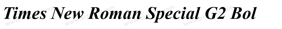 Times New Roman Special G2 Bold字体转换